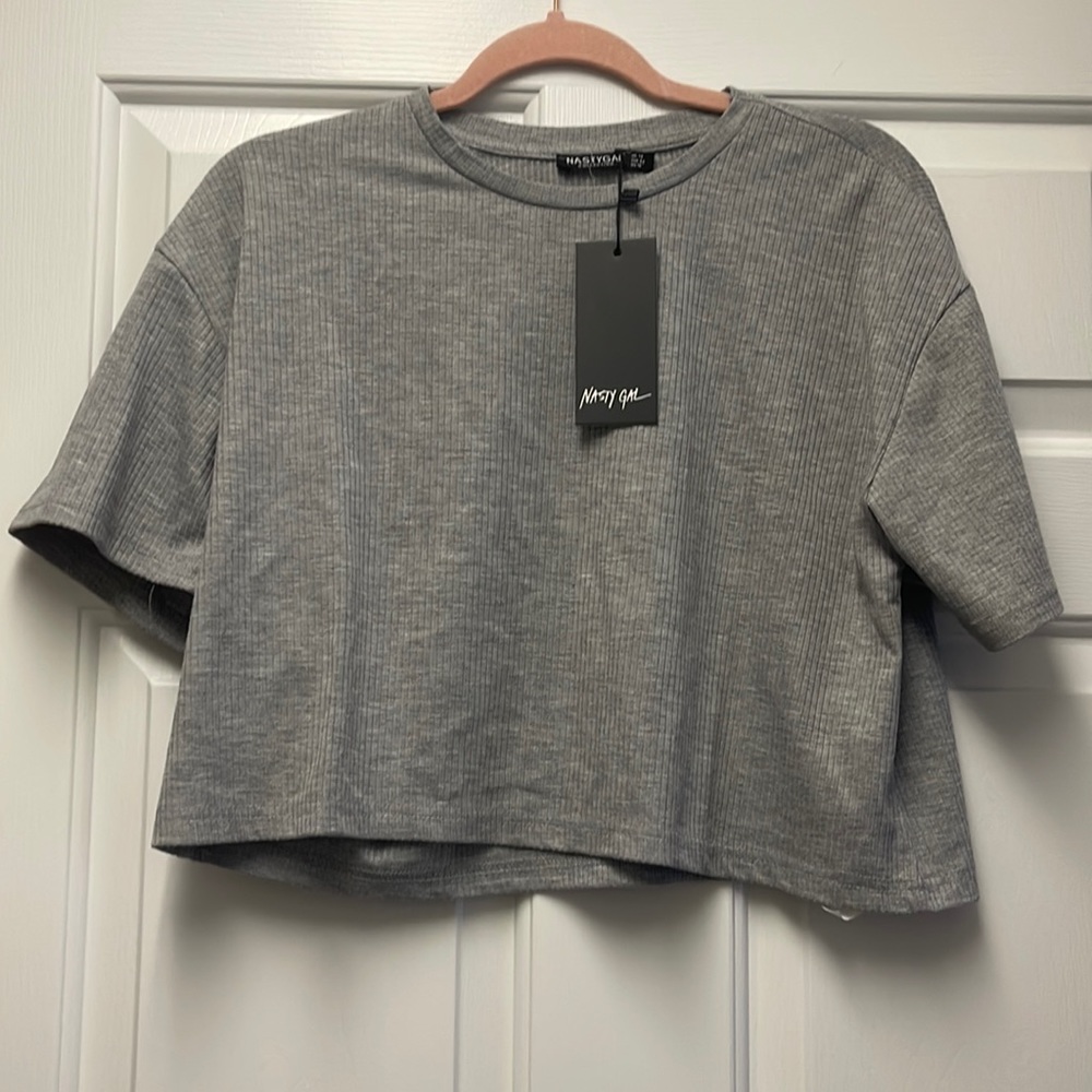 NWT nasty gal gray crop top